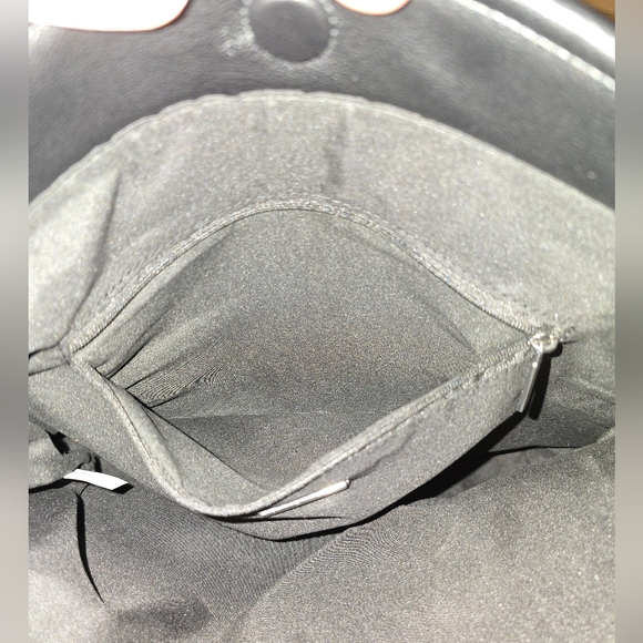 BCBG Max Azria Foldover Shoylder Bag. Black Faux Leather. NWT - Picture 7 of 12